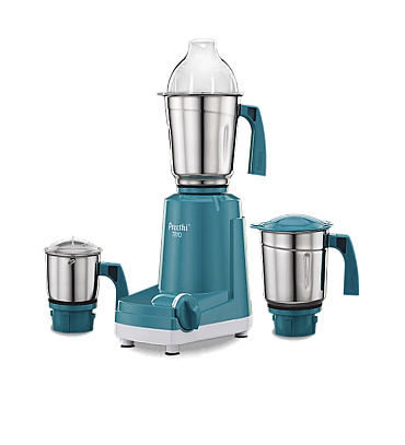 Preethi Trio Mixer Grinder 500 Watts with 3 Jars, 5 Year Warranty (Green)